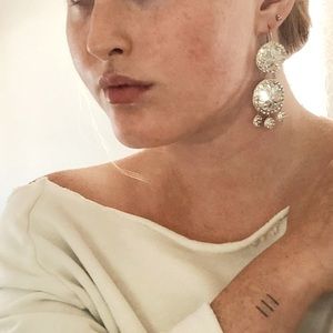 *Natural Clay* Indian Sparkly Mirrored Earrings